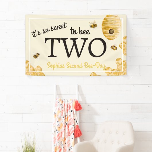 Sweet To Bee Two Second Birthday Bees Honeycomb Spandoek (Insitu)