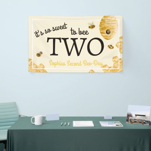 Sweet To Bee Two Second Birthday Bees Honeycomb Spandoek (Beurs)