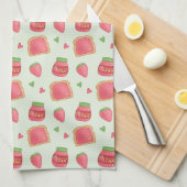 Sweet Toast en aardbeienjam Theedoek (Quarter Fold)