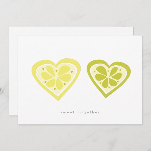 Sweet Together sparen de Datum Save The Date (Voorkant / Achterkant)
