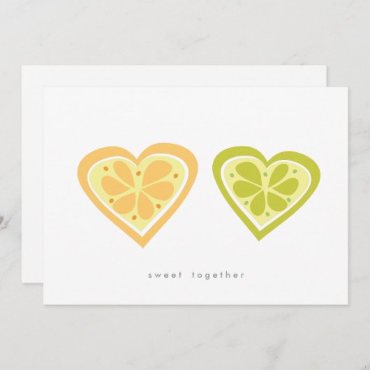 Sweet Together sparen de Datum Save The Date (Voorkant / Achterkant)