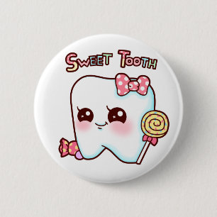Sweet Tooth-Button Ronde Button 5,7 Cm