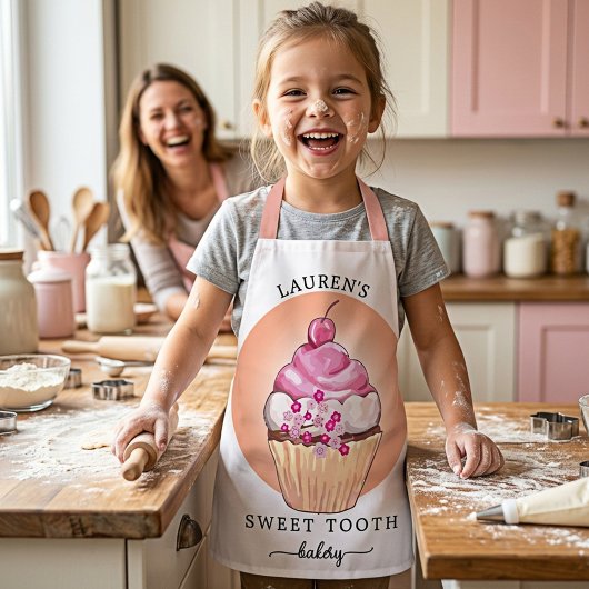Sweet Tooth Cupcake Cute Bakery Chef Schort