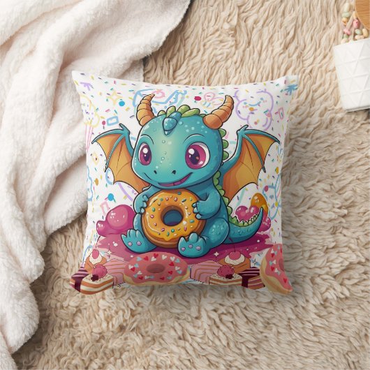 Sweet Tooth Dragon grote print Kussen (Deken)