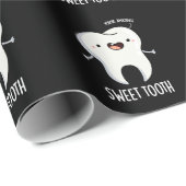 Sweet Tooth Funny Dental Pun Dark BG Cadeaupapier (Rol Hoek)