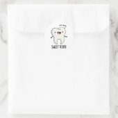 Sweet Tooth Funny Dental Pun Ronde Sticker (Tas)