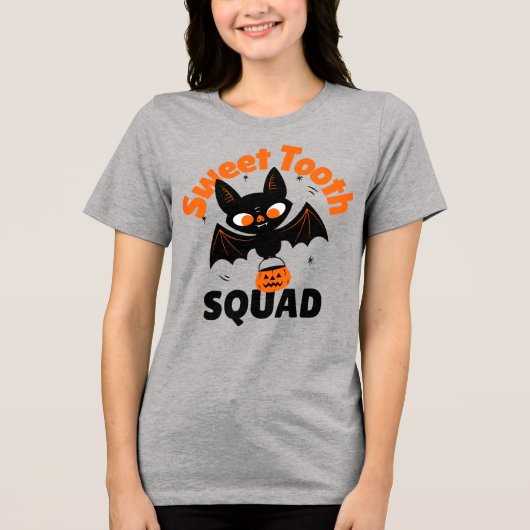 Sweet Tooth Squad Halloween T-shirt – Leuke Vleerm (Voorkant)