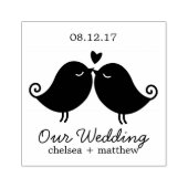 Sweet Tortelduifjes bruiloft Rubberstempel (Afrduk)