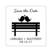 Sweet Tortelduifjes bruiloft Rubberstempel (Afrduk)