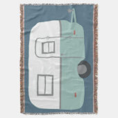 Sweet  Trailer Camper RV op diep blauw Deken (Voorkant Verticaal)