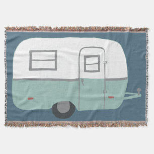 Sweet Trailer Camper RV op diep blauw Deken