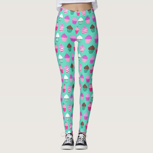 Sweet trakteert cupcakes ontwerp leggings (Voorkant)