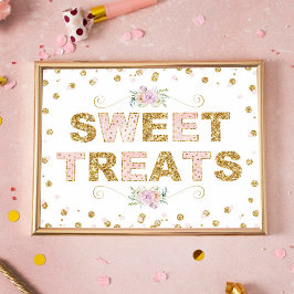 Sweet Treat Birthday Party Dessert Table Sign Poster