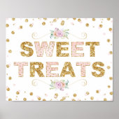 Sweet Treat Birthday Party Dessert Table Sign Poster (Voorkant)