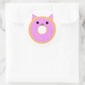 Sweet Treat Cat: Cartoon Doughnut Cat Sticker (Tas)