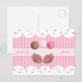 Sweet Treat Chocolate Aardbeien en Cake Poppen Briefkaart (Voorkant / Achterkant)