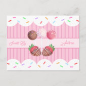 Sweet Treat Chocolate Aardbeien en Cake Poppen Briefkaart (Voorkant)