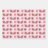 Sweet Treat Chocolate Aardbeien en Cake Poppen Inpakpapier Vel (Voorkant)