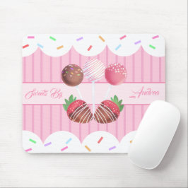 Sweet Treat Chocolate Aardbeien en Cake Poppen Muismat
