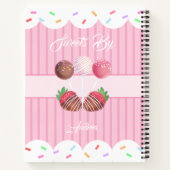 Sweet Treat Chocolate Aardbeien en Cake Poppen Notitieboek (Achterkant)