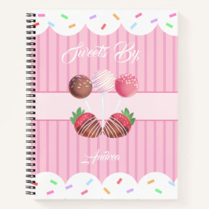 Sweet Treat Chocolate Aardbeien en Cake Poppen Notitieboek