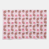 Sweet Treat Chocolate Aardbeien en Cake Poppen Theedoek (Horizontaal)