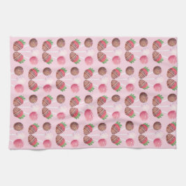 Sweet Treat Chocolate Aardbeien en Cake Poppen Theedoek