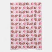 Sweet Treat Chocolate Aardbeien en Cake Poppen Theedoek (Verticaal)