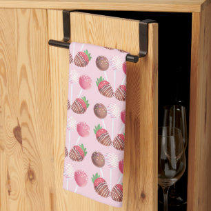 Sweet Treat Chocolate Aardbeien en Cake Poppen Theedoek