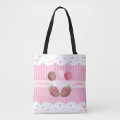 Sweet Treat Chocolate Aardbeien en Cake Poppen Tote Bag (Voorkant)