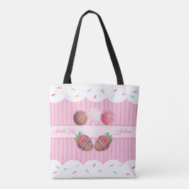 Sweet Treat Chocolate Aardbeien en Cake Poppen Tote Bag