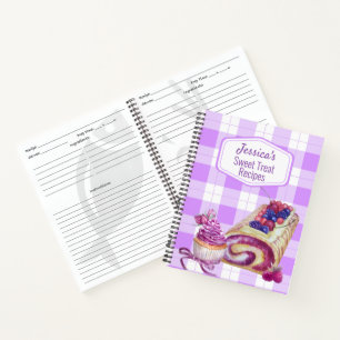Sweet Treat Dessert Ontvangt zacht Hoesje Notitieb Notitieboek