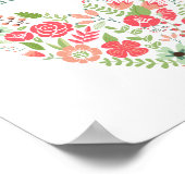 Sweet Treat Floral Heart Wedding Sign Poster (Hoek)