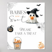 Sweet Treat Little Boo Baby shower Halloween Poster (Voorkant)