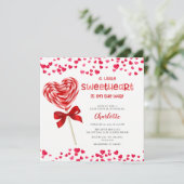 Sweet Treat Little Sweeite Baby shower Invitat Kaart (Staand voorkant)