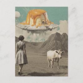 Sweet Treat Surreal in de Dairy Pasture Retro Briefkaart