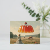 Sweet Treat UFO met slagroom en aardbei Briefkaart (Staand voorkant)