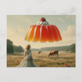 Sweet Treat UFO met slagroom en aardbei Briefkaart (Voorkant)