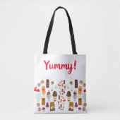 Sweet Treat Voedsel Karakters Cartoon Tas (Voorkant)