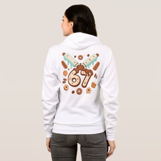 Sweet Treats 67 – Donuts & Chocolate Dessert  Hoodie (Achterkant volledig)