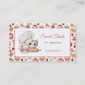 Sweet Treats Bakery Chef Kitten Visitekaartje (Voorkant)