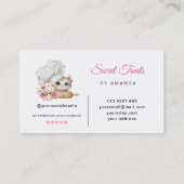 Sweet Treats Bakery Chef Kitten Visitekaartje (Achterkant)
