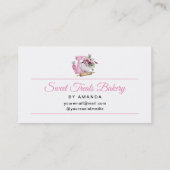 Sweet Treats Bakery Pink Visitekaartje (Achterkant)