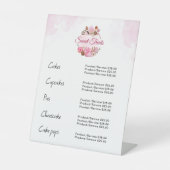 Sweet Treats Bakkerij Prijs Reclamebord Met Voetstuk (Voorkant)