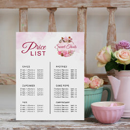 Sweet Treats Bakkerij prijslijst