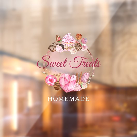 Sweet Treats bakkerij Raamsticker (Vel 2)