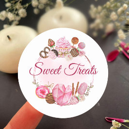 Sweet Treats Bakkerij Ronde Sticker