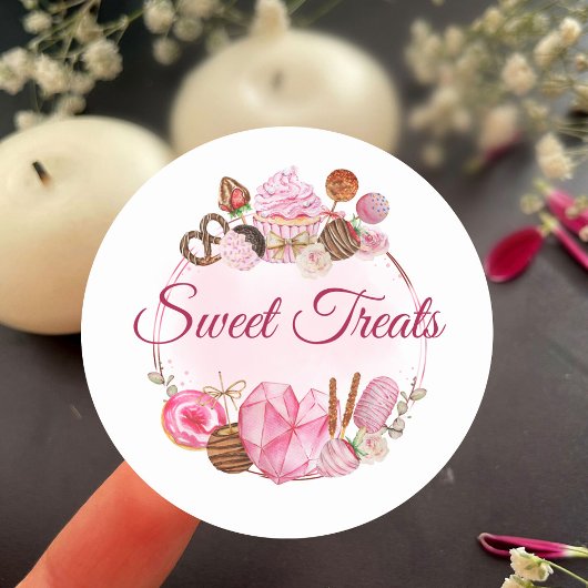 Sweet Treats Bakkerij Ronde Sticker