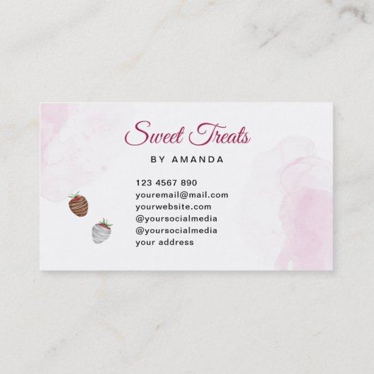 Sweet Treats Bakkerij Visitekaartje (Achterkant)