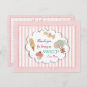 Sweet Treats Bedankt Briefkaart (Voorkant / Achterkant)